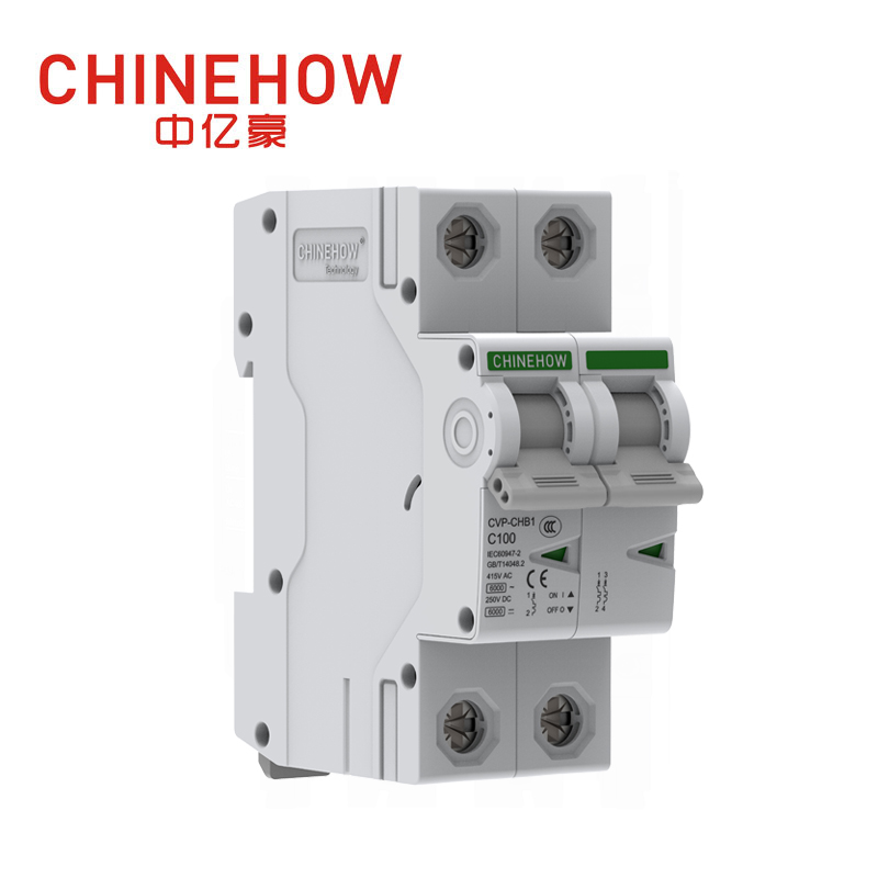 CVP-CHB1 Series IEC 2P White Miniature Circuit Breaker