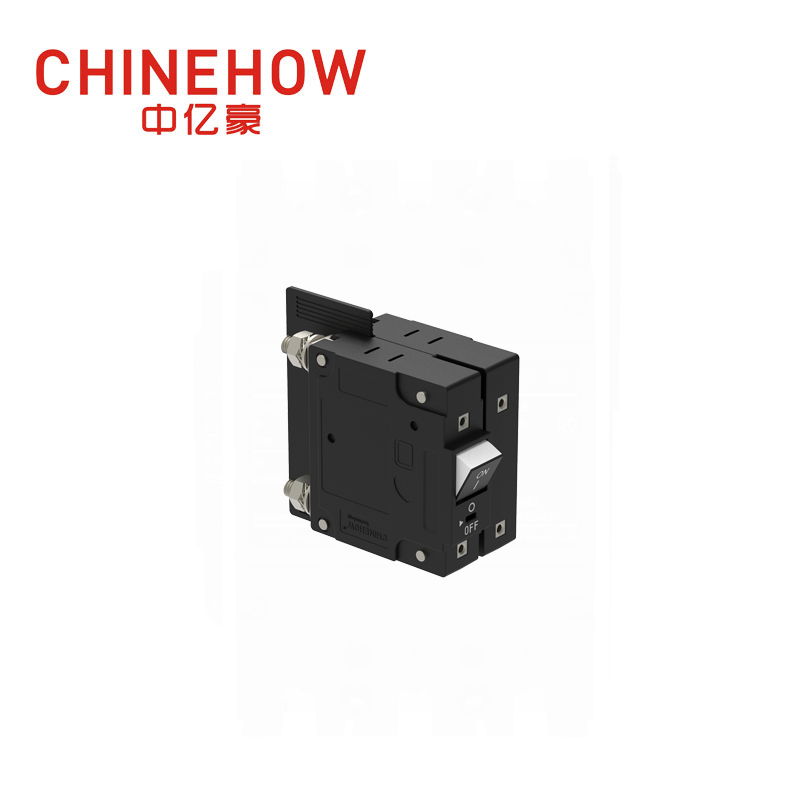CVP-FR Hydraulic Magnetic Circuit Breaker Flat Rocker Actuator with Guard with M6 Stud 2P 